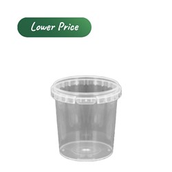 Containers Round PP Tamper Evidence Clear 118Wx128H mm 870ml