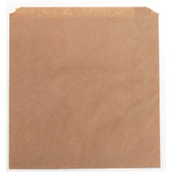 Paper Bag Hot Chip Greaseproof Lined Brown 150X140mm