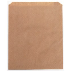 Paper Bag No 1 Long Greaseproof Lined Wrapped Bag Strung Brown 170X140mm