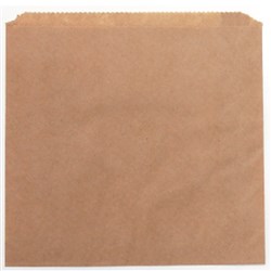 Paper Bag No 2 Square Greaseproof Lined Bag Wrapped Brown 195X200mm