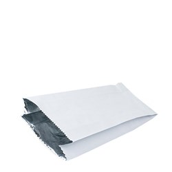 Paper Bag Foil Lined Plain White Small 200X165X65mm