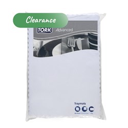 Tray Mat Tork Scalloped Edge White Small