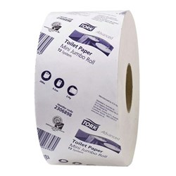 Toilet Tissue Tork T2 Soft Mini Jumbo Roll 1 Ply White 200m