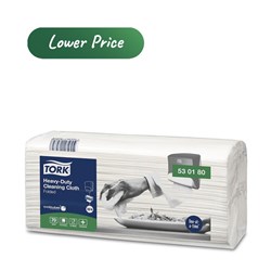 Cleaning Cloth Tork Heavy Duty Chef Towel Coth 1 Ply Folded W4 615x335mm 280Sheets White