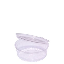 Show Bowl Flat Hinged Lid Clear 8 oz / 227ml