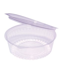 Show Bowl Flat Hinged Lid Clear 24 oz / 682ml