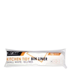Bin Liners On Roll Kitchen Tidy White 18 Litres