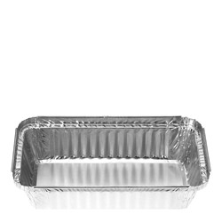 Foil Container Rectangular Takeaway Silver 19 Oz 540ml