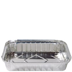 Foil Container Rectangular Large Catering Silver 2.4Kg 1730ml
