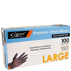 Gloves Vinyl Powder Free Blue Large
