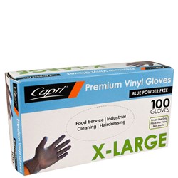 Gloves Vinyl Powder Free Blue Extra Large