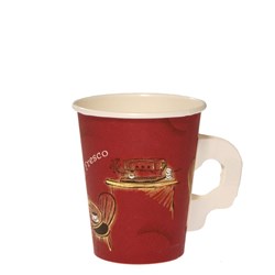 Paper Coffee Cup Alfresco Single Wall With Handle 8 oz