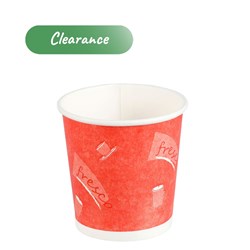 Paper Coffee Cup Alfresco Single Wall Red 4 oz