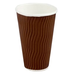 Paper Coffee Cup Cool Double Wall Brown 16 oz