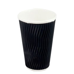 Paper Coffee Cup Cool Double Wall Black 16 oz
