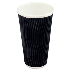 Paper Coffee Cup Cool Double Wall Black 20 oz
