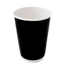 Paper Coffee Cup Cool Double Wall Black 12oz