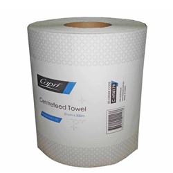 Paper Hand Towel Centre Feed 1 Ply Perforated White 210mm x230m