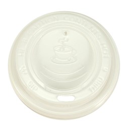 Lid Plastic Hot cup To Suit 8 oz White 80mm