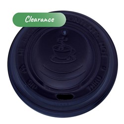 Lid Plastic Hot cup To Suit 8 oz Black 80mm
