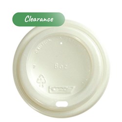 Lid Plastic To Suit 8 oz Hot Paper Cup White 80mm