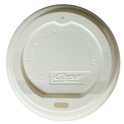 Lid Plastic To Suit 12 oz Hot Paper Cup White 90mm