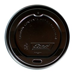 Lid Plastic To Suit 12 oz Hot Paper Cup Black 90mm
