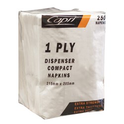 Napkins Dispenser 1 Ply Compact D Fold White Dispenser
