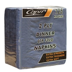 Napkins 2 Ply Quarter Fold Dark Blue Dinner