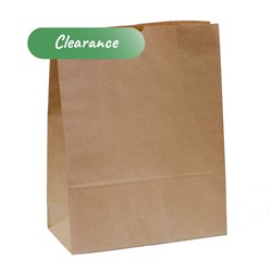 Paper Bag Self Opening Satchels Flat Bottom Brown No 20