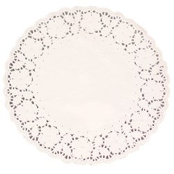 Doyley Paper Lace Round White 14.5 Inch