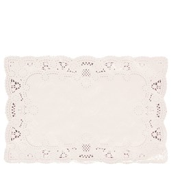Doyley Paper Lace Rectangular White 14.5 Inch