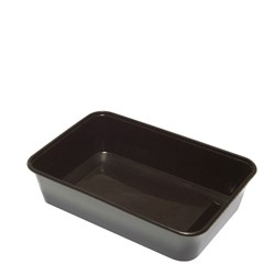 Container Rectangular PP Microwavable Takeaway Black 500ml