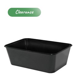 Container Rectangular PP Microwavable Takeaway Black 750ml