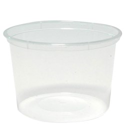 Container Round PP Microwavable Clear 650ml