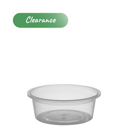 Container Round PP Microwavable Clear 70ml