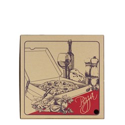 Pizza Box Brown Gourmet Multi Colour 13 Inch