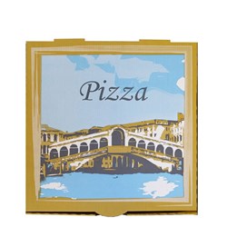 Pizza Box White Rialto Multi Colour 13 Inch