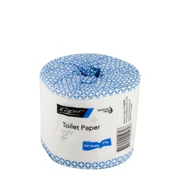 Toilet Tissue Roll 2 Ply Individually Wrapped White 700 Sheets