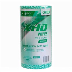 Wipes On Roll XHD Green 85 Sheets 300x530mm