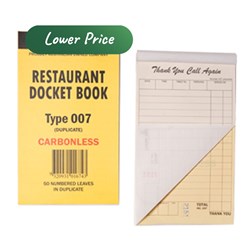 Docket Book Restaurant Ncr