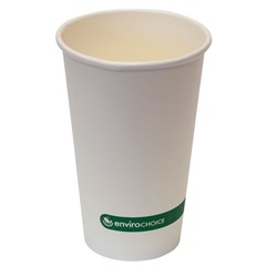 Takeaway Coffee Cup PLAnet Skinny Range Compostable Single Wall White 80mm 12 oz 
