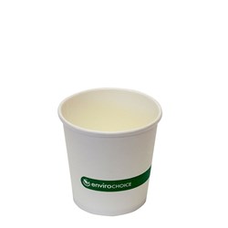Takeaway Coffee Cup PLAnet Skinny Range Compostable Single Wall White 4 oz 