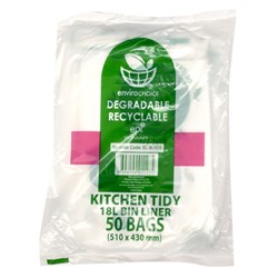 Bin Liners Kitchen Tidy Oxo Biodegradable Clear 18 Litres