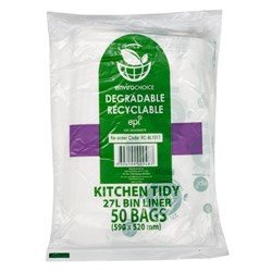 Bin Liners Kitchen Tidy Oxo Biodegradable Clear 27 Litres