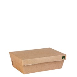 Container Rectangular Aqueous Lined Core Brown 800Ml