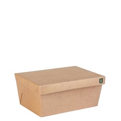 Container Rectangular Aqueous Lined Core Brown 1100Ml