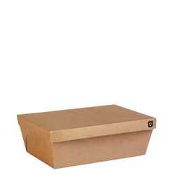 Container Rectangular Aqueous Lined Core Brown 1500Ml