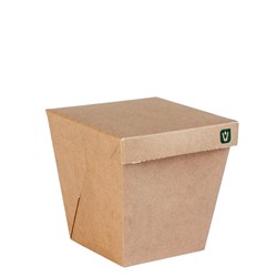 Container Noodle Box Aqueous Lined Core Brown 800ml