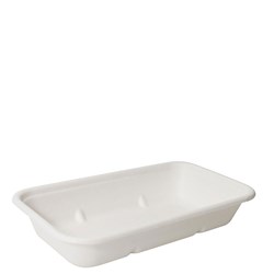 Container Natural Fibre Rectangular White 750ml